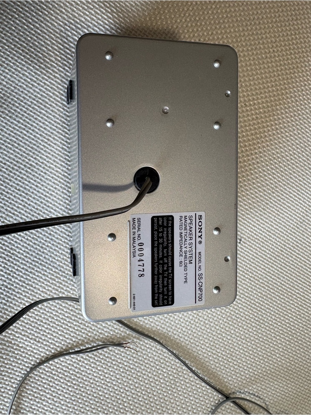 Sony SS-CNP700 Bookshelf Speaker 6Ω Magnetically Shielded Gray/Black - Picture 3 of 4